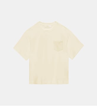 T-shirt manches courtes col rond uni TAISA - La Petite Etoile - Vanille