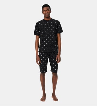 Ensemble de pyjama coton imprimé - Lacoste - Noir et blanc