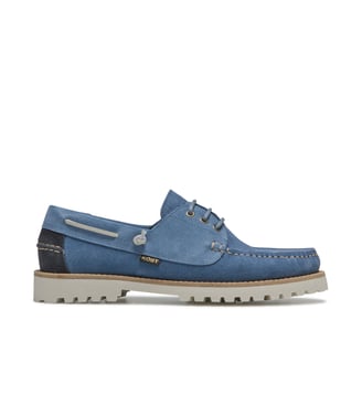 Chaussures bateau en cuir signature - Kost Paris - Blanc