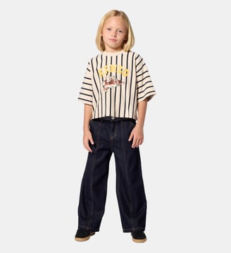 Pantalon en denim - Kenzo Kids - Bleu denim