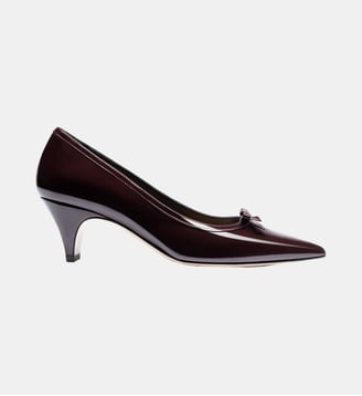 Foxi - Escarpins En Cuir Vernis Bordeaux - Parallèle - Bordeaux