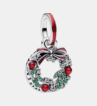 Charm Pendant Double Couronne de Noël - Pandora - Argenté