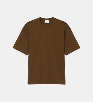 T-shirt jersey coton épais loose fit - Lacoste - Marron