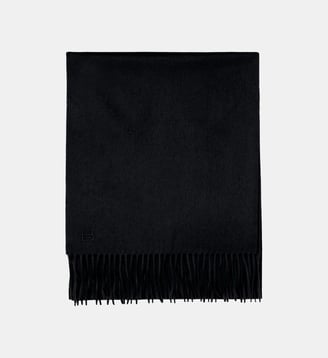 Echarpe à franges en cachemire    - Bompard - Noir