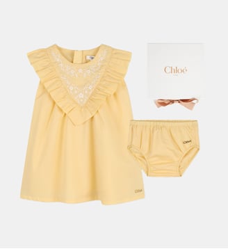 Ensemble robe et culotte bouffante - Chloe Kids - Jaune poudré