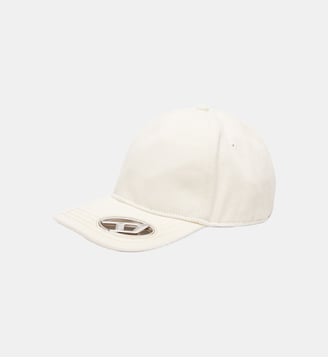 Casquette de baseball avec plaque oval D - Diesel - Blanc
