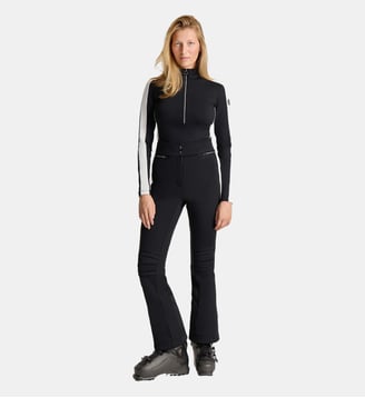 Pantalon de ski celiana coupe regular - Fusalp - Noir et neige