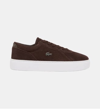 Sneakers Court Set homme en suède - Lacoste - Marron foncé et blanc