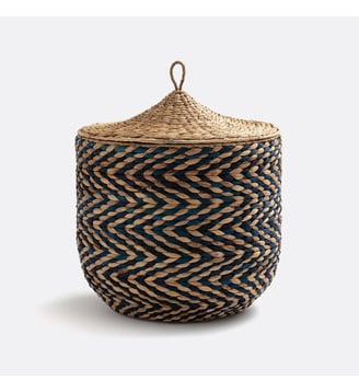 Panier tressé avec couvercle La Redoute Interieurs
