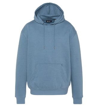 Sweatshirt à capuche custom thunder - Schott - Bleu jean