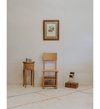 Chaise escabeau en bois Claude N°1029- Produit chiné - Debongout - Bois clair