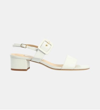 Sandale newton - cuir lisse - Charles Kammer - Blanc