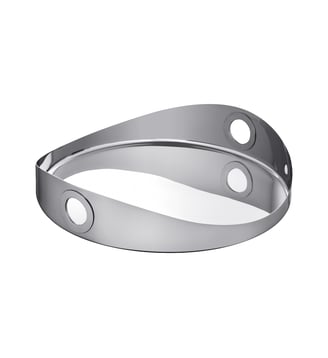 Plateau rond en acier - 40 cm - OH DE CHRISTOFLE - Christofle - Argent