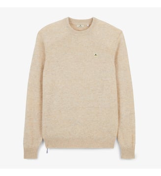Pull Madani laine col rond - Serge Blanco - Beige