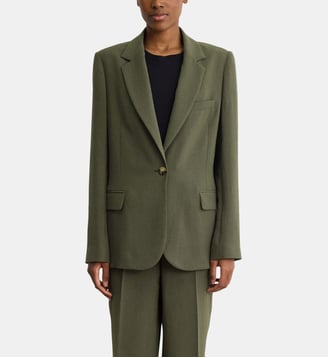 Veste en crêpe kaki - MALIKA - Pablo - Vert kaki