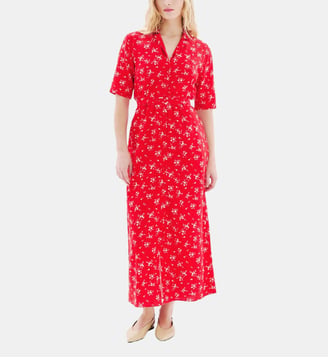 Robe rtifanny - Motif imprimé - Coupe evasée - Caroll - Rouge