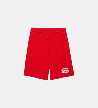 Shorts en molleton avec logo - Diesel Kids - Rouge