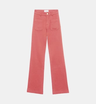 Jeans flare uni SONNY - La Petite Etoile - Vieux rose