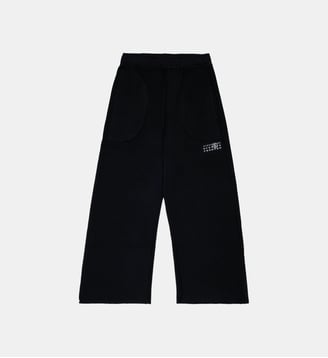 Pantalon en molleton avec logo - MM6 Maison Margiela - Noir