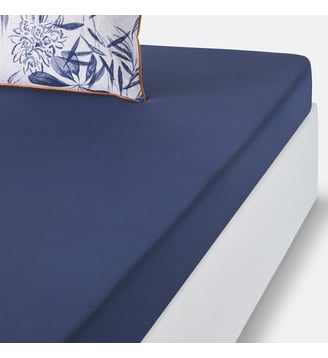 Drap housse percale de coton bonnet 30 cm La Redoute Interieurs