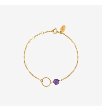 Bracelet doré améthyste - FIDJI Caroline Najman