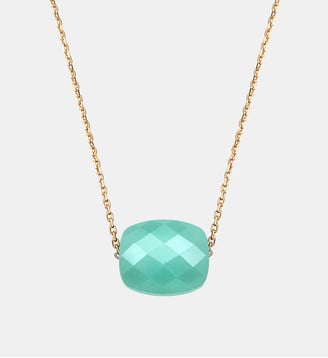 Collier, amazonite, or jaune - Morganne Bello - Or jaune