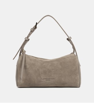 Petit sac rectangle Suède en cuir - Lancaster - Galet