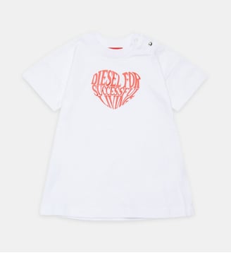 Robe t-shirt avec logo - Diesel Kids - Blanc
