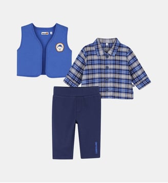 Ensemble cardigan, chemise et pantalon - Timberland - Bleu cargo