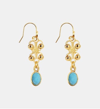 Boucles d'oreilles Farah - Nilaï - Bleu turquoise