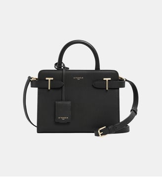Petit Sac à main Emilie en cuir signature T - Le Tanneur - Noir