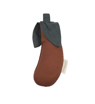Hochet aubergine bio - Nobodinoz - Multicolore