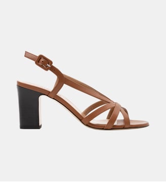Enola - Sandales En Cuir Veau Camel - Parallèle - Camel