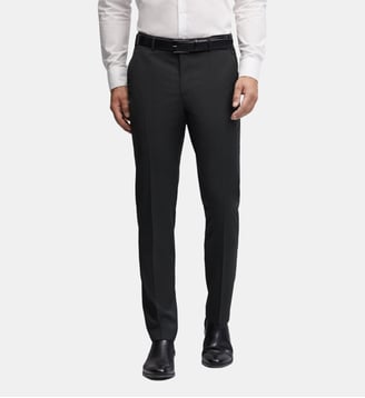 Pantalon de costume en laine regular Per - Digel - Gris foncé