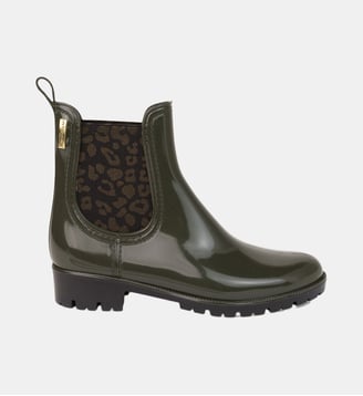 Bottines à petits talons NEA - Les Tropeziennes par M. Belarbi - Kaki et léopard