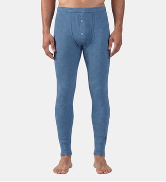 Caleçons longs côtelés Army Ribbed - Ron Dorff - Bleu