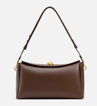 Sac Carrousel moyen unisexe en cuir de veau - AMI Paris - Chocolat