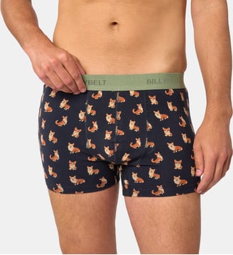Boxer Corgi en coton biologique - Billybelt - Bleu nuit