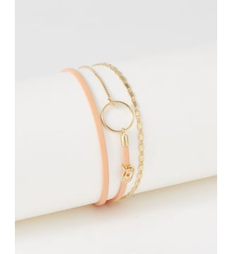bracelet cuirs et chaines Tabatha Bloom - Flowers for Zoe - Rose