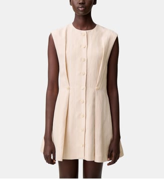 Robe courte sans manches - Claudie Pierlot - Sable