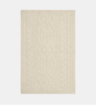 Snood cachemire femme maille torsadée - Bompard - Avoine