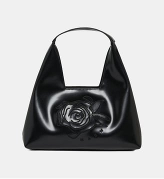 Sac à bandoulière Diamond avec motif floral - Marni - Noir