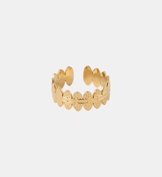 Bague martelée acier inoxydable doré - Balaboosté - Doré
