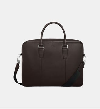 Porte documents 14" Marceau en cuir grainé - Le Tanneur - Café