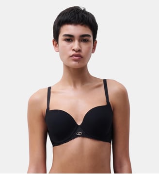 Soutien-gorge coques emboîtant en dentelle - Chantelle - Noir