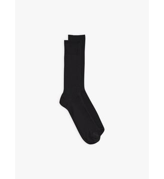 chaussettes François en coton noir - Agnès b. - Noir