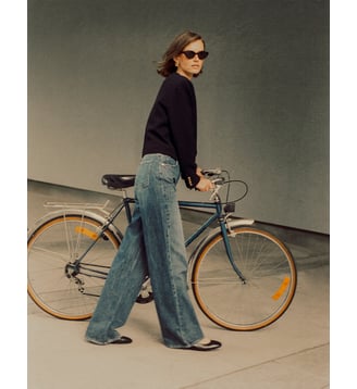 Jean large EDIE - Ikks - Bleu marine