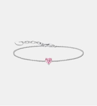 Bracelet avec cœur en zircone rose - Thomas Sabo - Argent