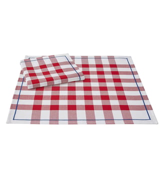 Lot de 2 serviettes Bistrot Français 100% coton - Le Jacquard Francais - Rouge