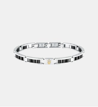Bracelet Ceramic Argenté JM225ATZ58-PAR - Maserati - Noir et or jaune